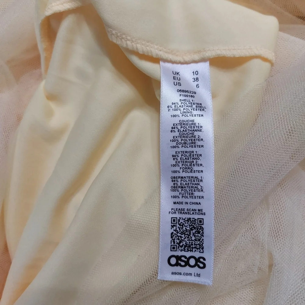 ASOS Elegant Cream Midi Dress